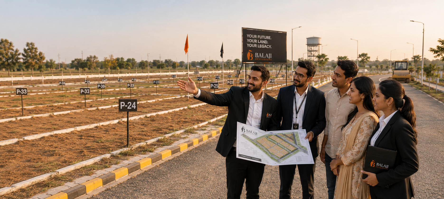 Balaji Developers plotted development site visit banner